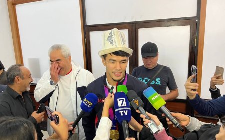 Дзюдо боюнча Азия оюндарынын жеңүүчүсү Эрлан Шеров мекенине келди