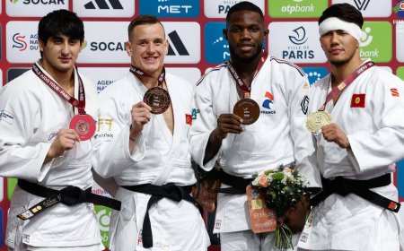Кыргызстандык дзюдочу Эрлан Шеров Парижде өткөн Paris Grand Slam (Париж Гранд Шлем) эл аралык мелдешинде коло медаль утту