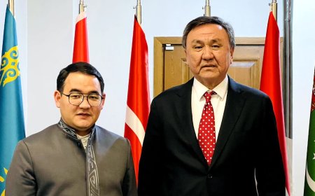 Чынгыз Эсенгул уулу встретился с Генсеком ОТГ К. Омуралиевым