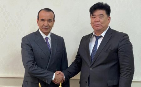 Алтынбек Максутов Өзбекстан Республикасынын Маданият министри Озодбек Назарбеков менен Өзбекстанда өтө турган маданият күндөрүн талкуулады