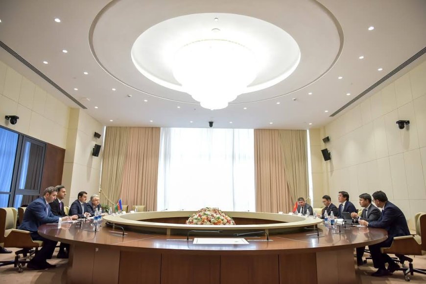 МинКаб Төрагасынын орун басары Эдиль Байсалов Азербайжандын маданият министри Адиль Каримли менен жолугушту